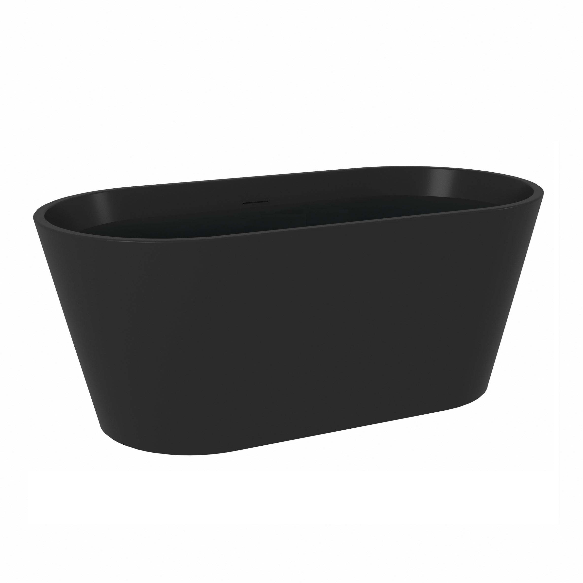 Baignoire îlot ovale 170x78 cm noir mat – Acrylique Lucite