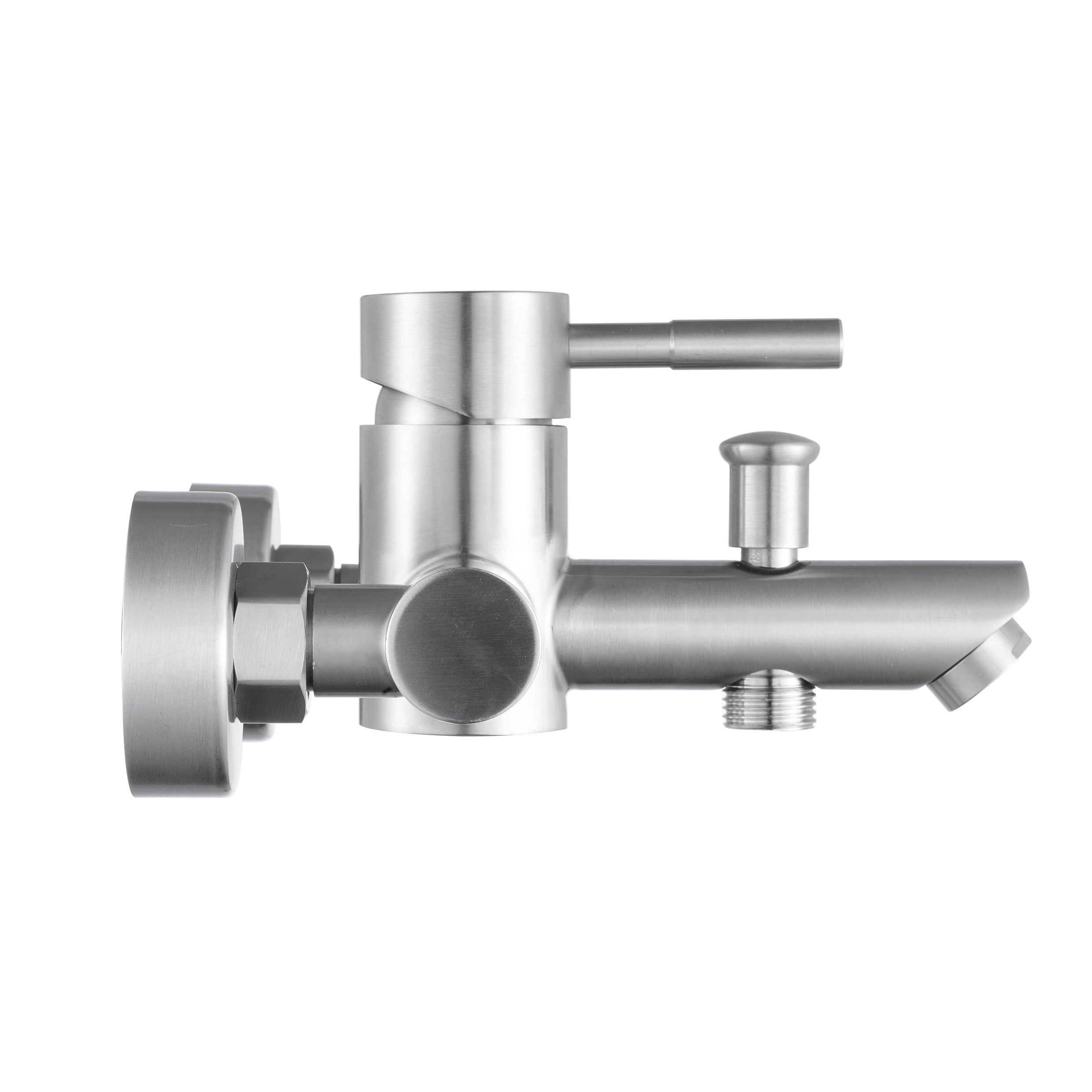 Mitigeur bain-douche mécanique inox brossé - manette cylindrique