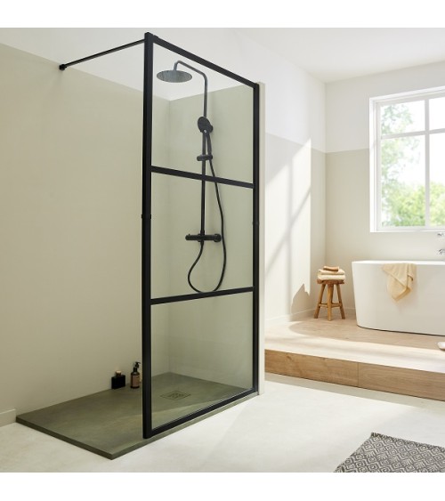 NOIR MAT - VERRE TRANSPARENT