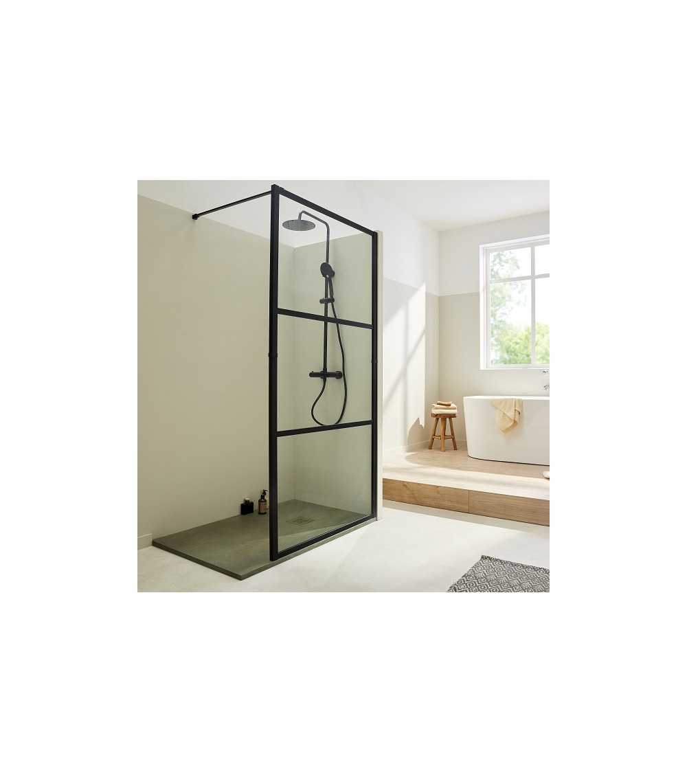 NOIR MAT - VERRE TRANSPARENT