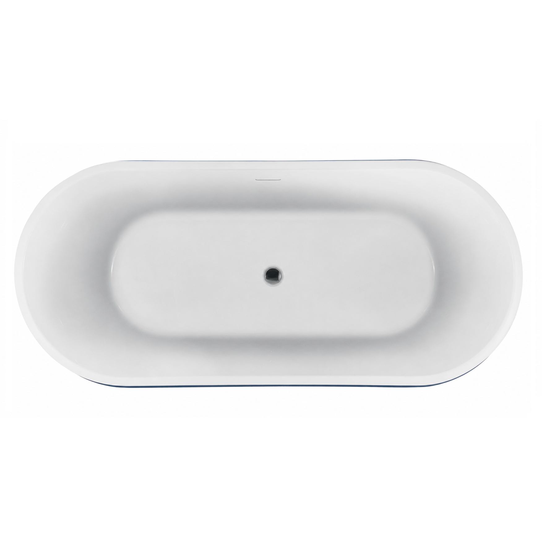 Baignoire îlot ovale 180x80 cm bleu mat – Acrylique Lucite