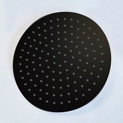 Douche de tête orientable de 25 cm de la cabine de douche complète 80 x 120 cm noir mat