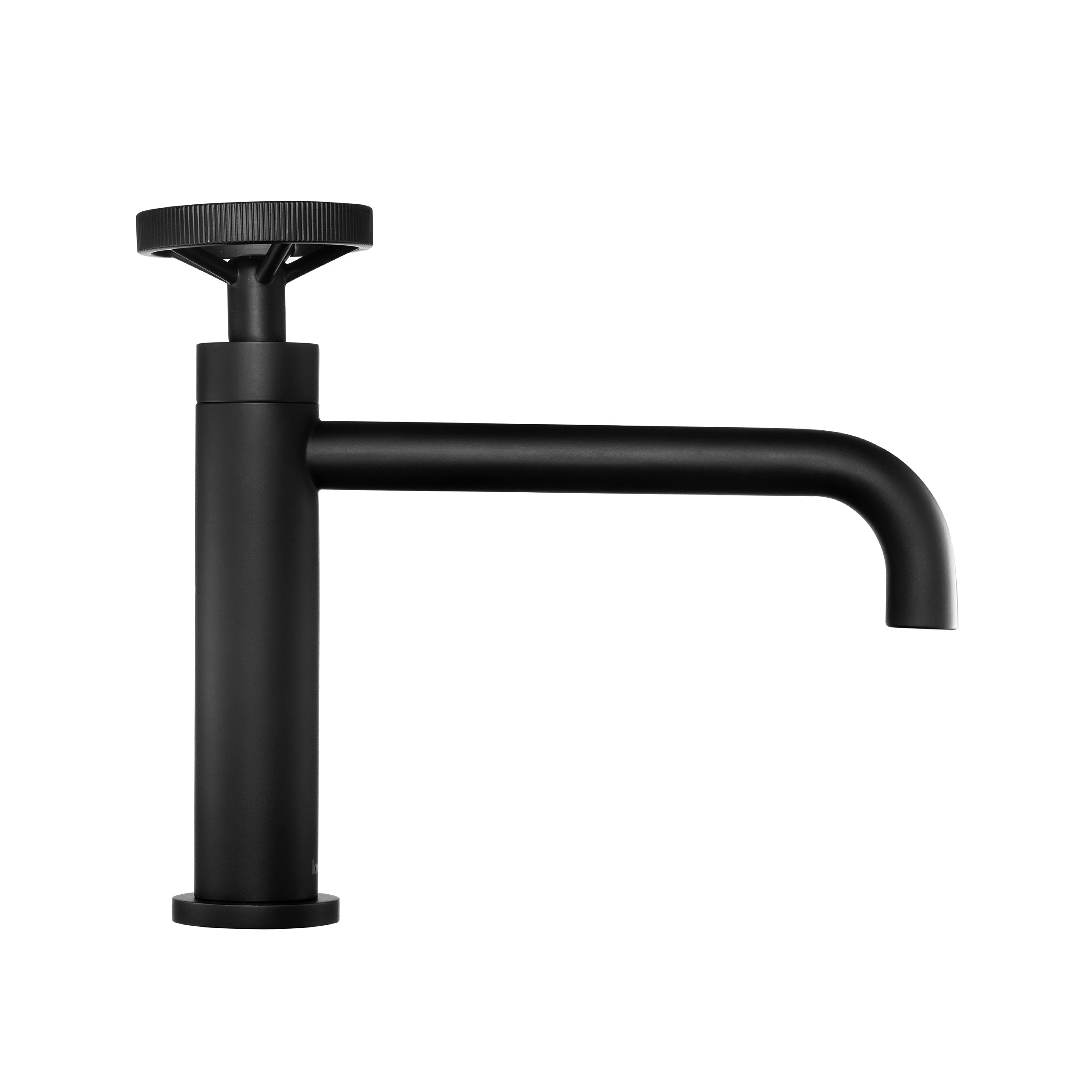 Mitigeur lavabo industriel - Noir mat - Poignée vanne