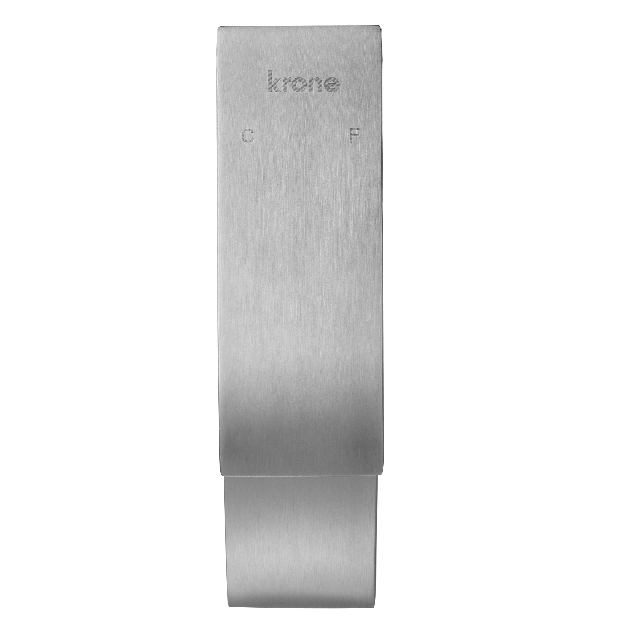 Mitigeur lavabo inox brossé - design cascade