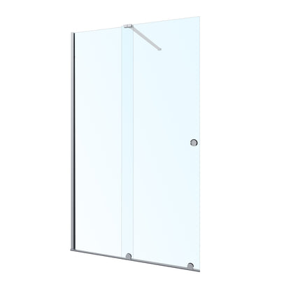 Paroi de douche à l'italienne coulissante 120x200 cm – Aluminium poli